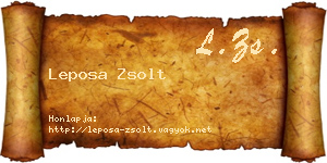 Leposa Zsolt névjegykártya